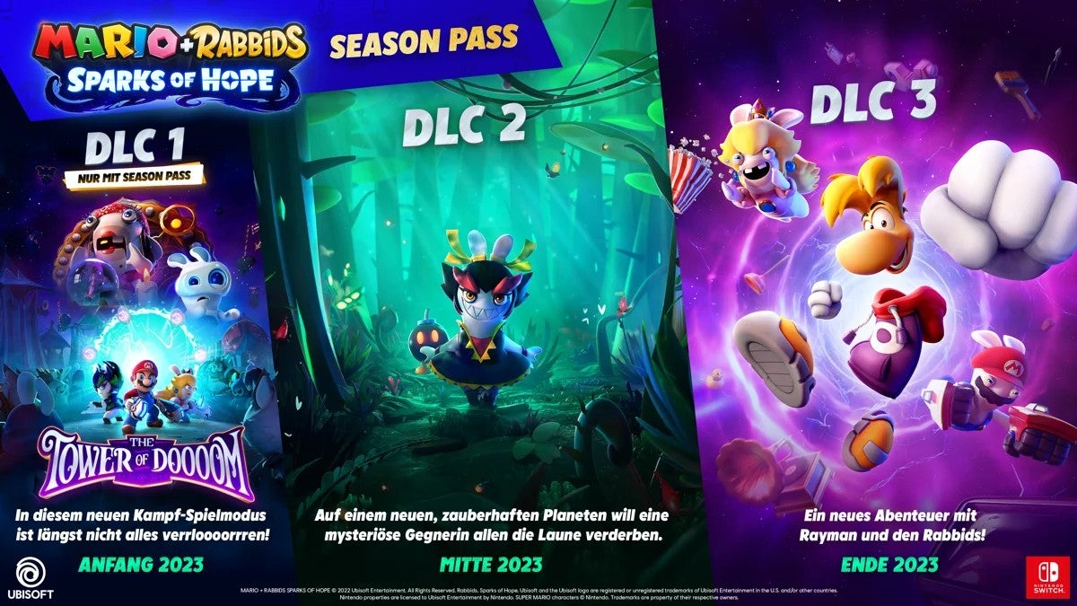 Mario + Rabbids Sparks of Hope 2023 kontynuuje z tymi DLC